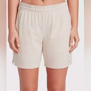 DSG Women's Shorts Light Sand Large Mid-Rise Performance 7" Athletic